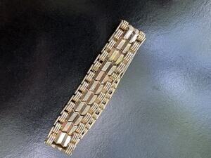 Vintage Rau Klikit Gold Tone Latch Bracelet Costume Jewelry Ladder Statement